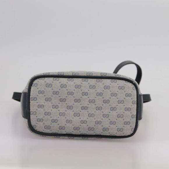 GUCCI Micro GG Supreme Shoulder Bag PVC Navy Gold 007 89 1095 Auth th5584 - Picture 5 of 16